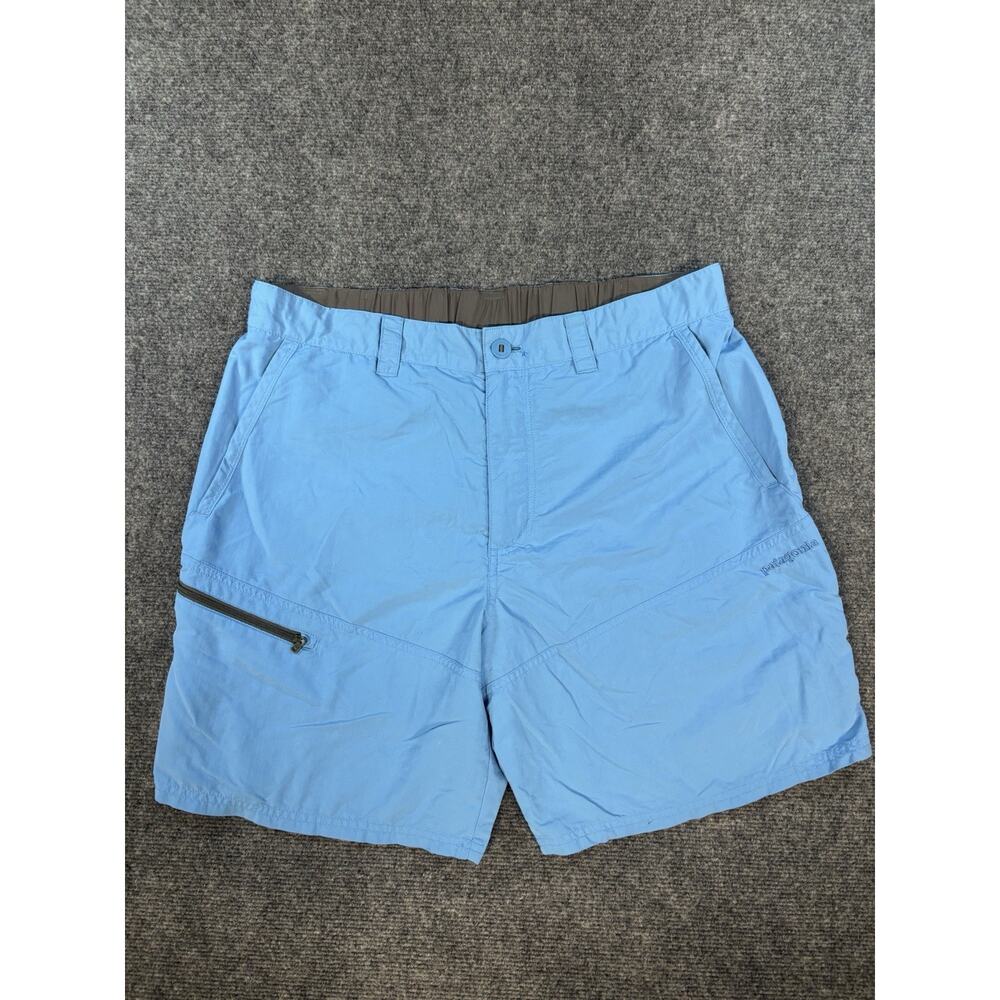 Patagonia Shorts Mens L Blue Sandy Cay Lightweight Performance Fishing Pockets